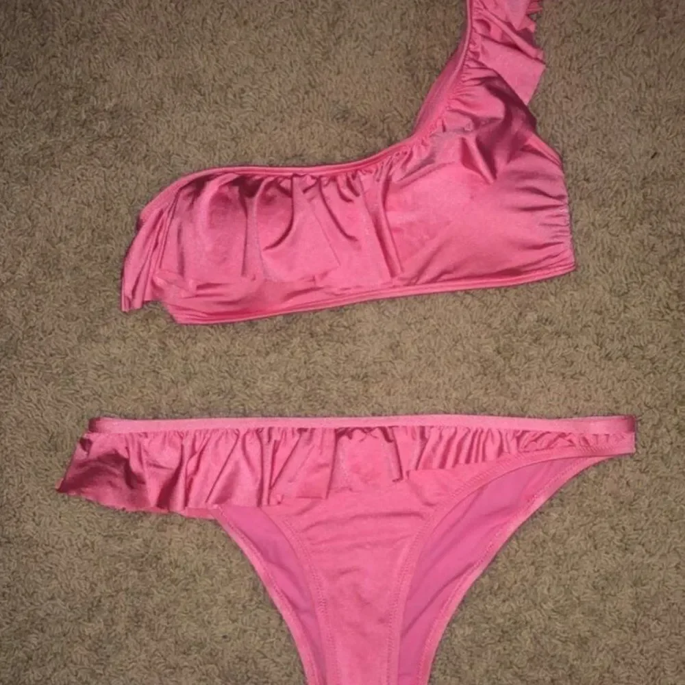 Aerie pink ruffle bikini Teeny Maillot De Bain Toute two-piece set woman Xlarge